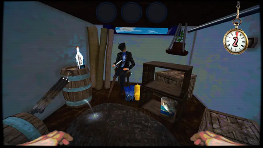 Official screenshot showing the survival phase in Don't Sleep With The Fishes