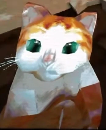 Community screenshot close-up of Captain Whiskers' orange-and-white face